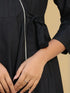 Women Black Asymmetrical Hem Dress